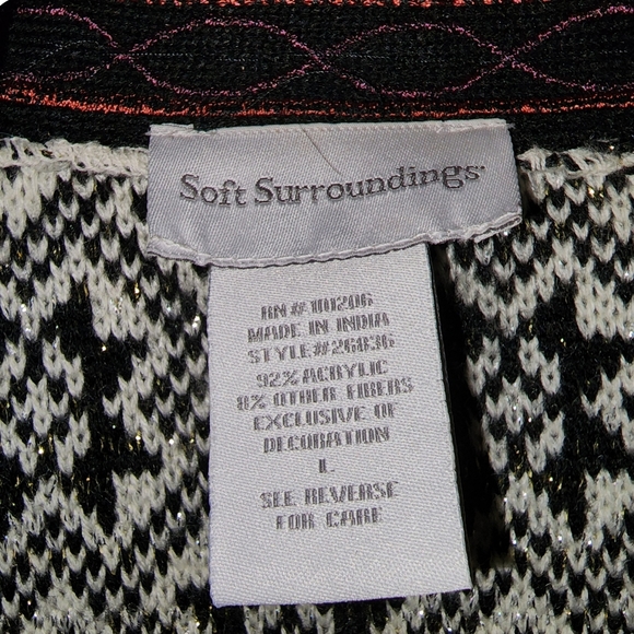 Soft Surroundings Embellished Open Drape Cardigan Knit Sweater - Picture 6 of 6